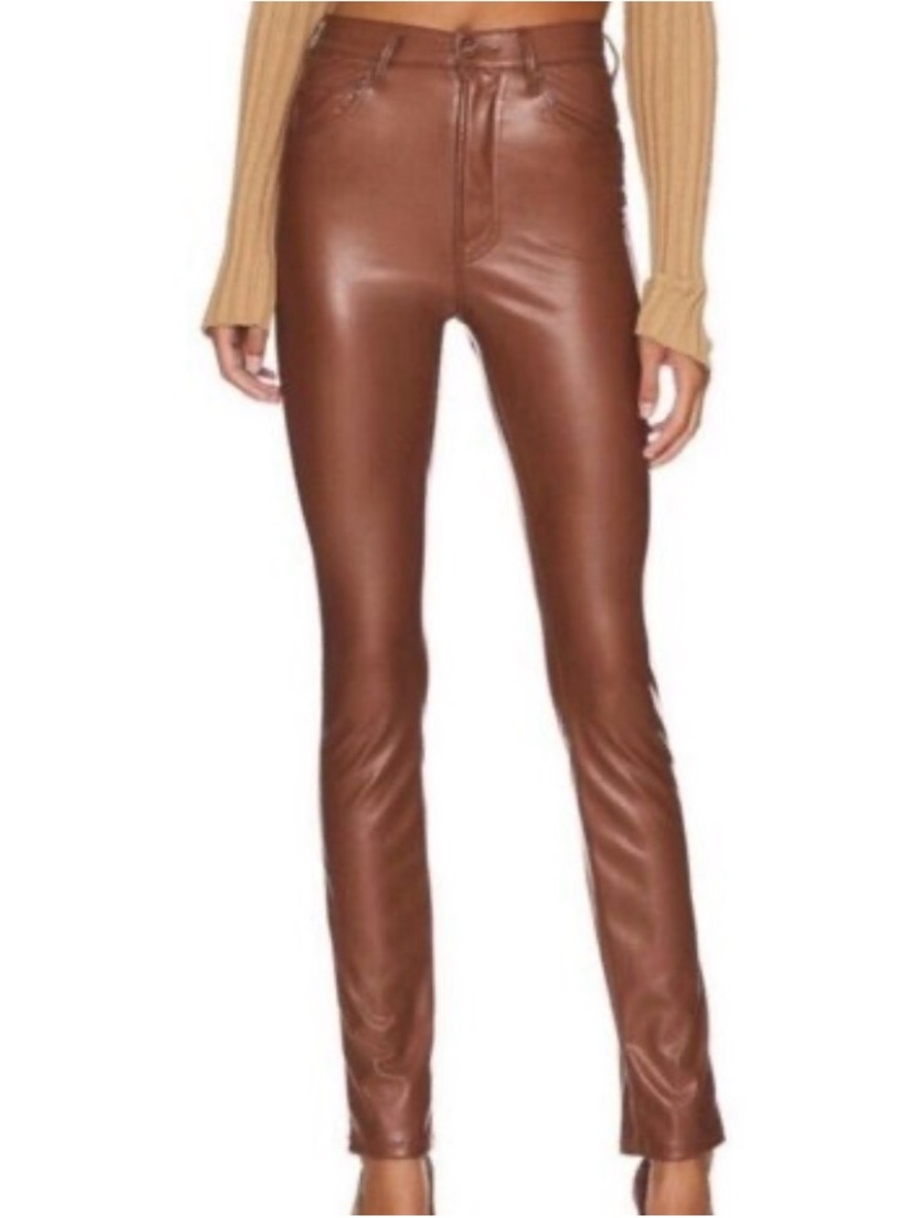 MOTHER vegan leather ankle pants - 28